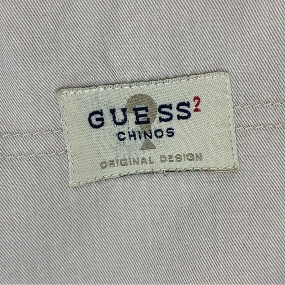 Guess Chino Khaki Cotton Shorts Size 30 Waist Made In USA Classic Casual - Picture 5 of 8